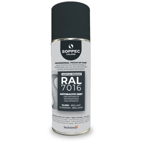 SOPPEC ACRYL PREMIUM RAL7016 BRILLANT 400ML ( gris anthracite) - SOPPEC - 424125