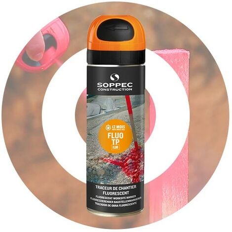 SOPPEC Red TP Temporary Marking Spray Paint Construction Survey