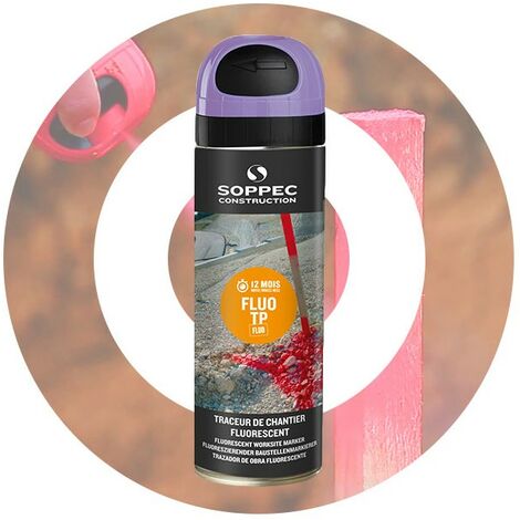 SOPPEC Violet TP Temporary Marking Spray Paint Construction Survey