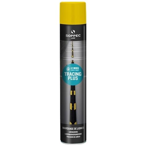 Soppec – Peinture de marquage au sol 750ml – Durée de marquage 12 mois – Séchage rapide 15-20 mn – Excellente adhérence et résistance