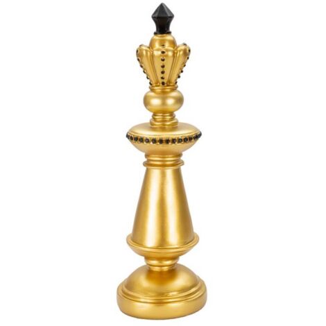 Soprammobile re scacchi cm diam. 11X32,5 - CHESS - Colore: Oro