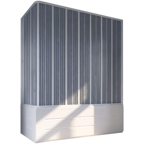 Sopravasca Angolare 70x170x150 cm 1 Anta a Soffietto in PVC Apertura Laterale H150 cm Dorini Bianco