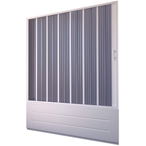 Sopravasca Lineare 170x150 cm 1 Anta a Soffietto in PVC Apertura Laterale H150 cm Dorini Bianco