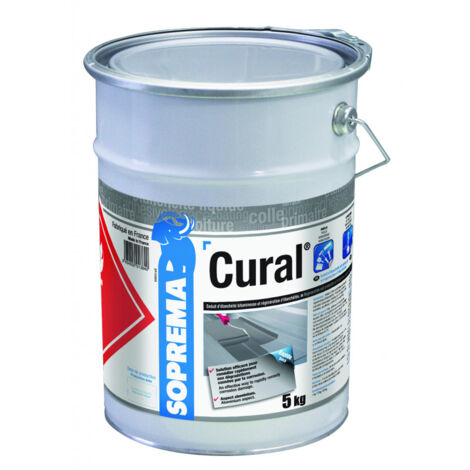 Soprema – Enduit d'étanchéité CURAL® 1 kg – Protection contre corrosion – Bitume élastomère pour bardages et toitures – Application manuelle