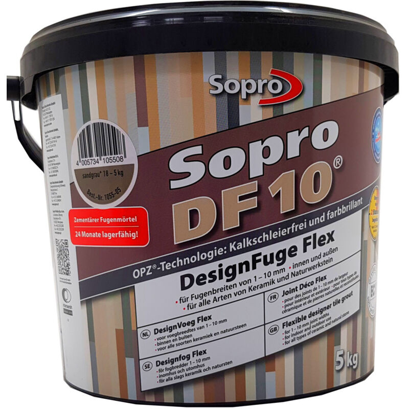 Designfuge Flex Df 10 Sandgrau 18 5kg Eimer - Sopro