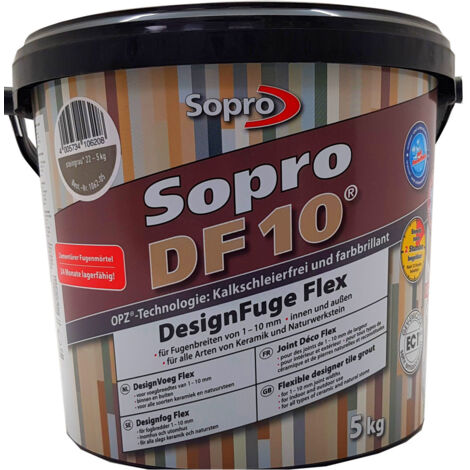 Sopro DesignFuge Flex DF 10 Steingrau 22 5kg Eimer