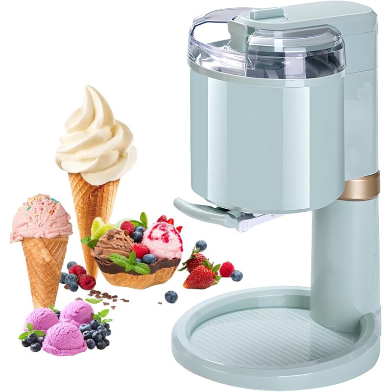 Sorbetière Italienne 1000 ML pour Enfants avec Moule étoile, bac Amovible, Machine à Yaourt glacé pour sorbets, Milkshakes et sorbetière Maison pour
