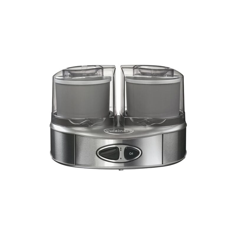 Cuisinart - Sorbetière ICE40BCE Machine à glace Duo (2 x 1L) Acier Brossé
