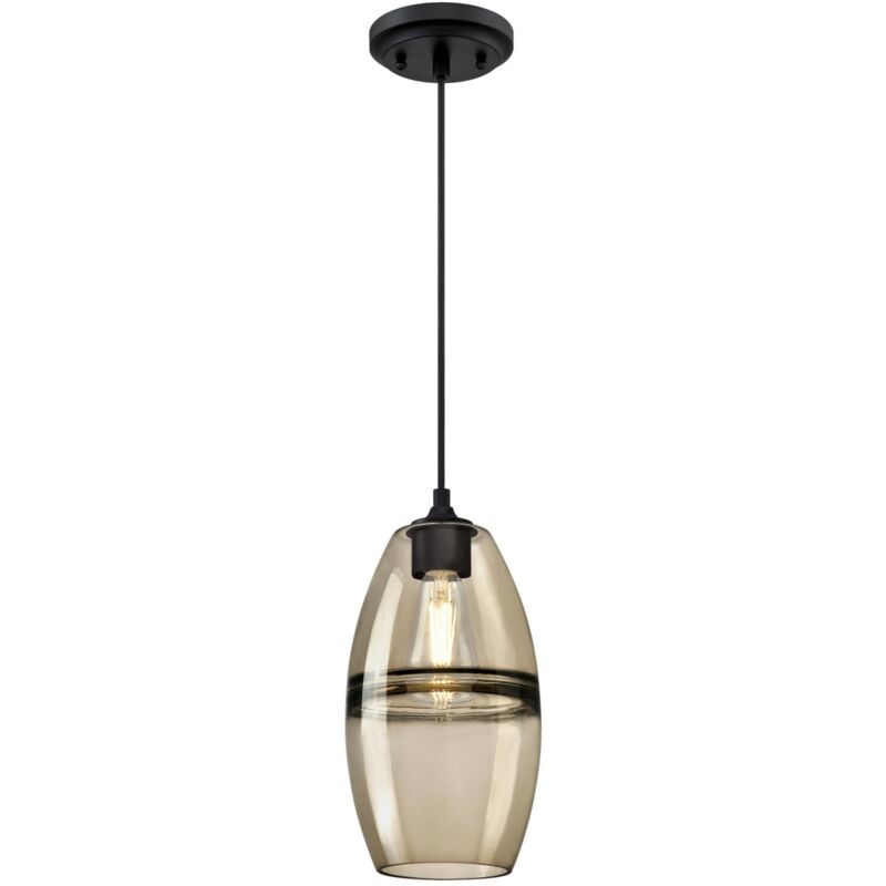 Image of Soren Pendant Light, Black/Ash, Narrow