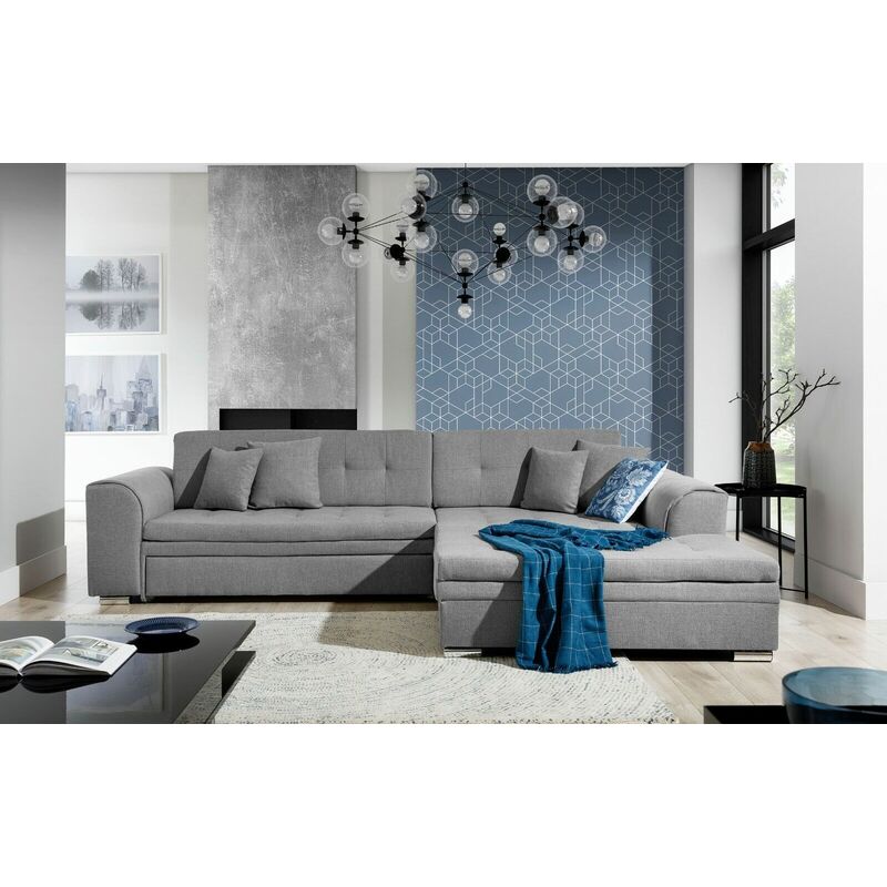 Sorento Right Hand Facing Corner Sofa Bed - Grey