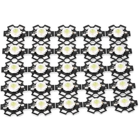 Sorgente luminosa a chip integrato ad alta luminosità, faretto a LED bianco 10000-15000K, 25 pezzi