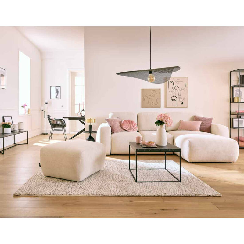 Sorrente - canapé d'angle réversible - convertible avec coffre - 4 places - en tissu texturé