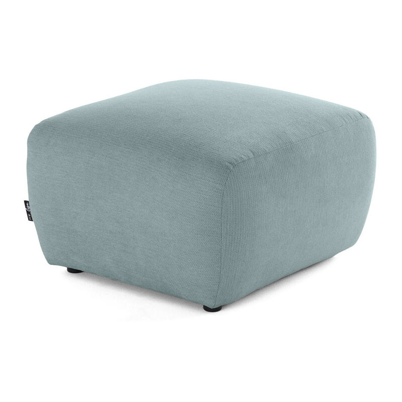 Lisa Design - Sorrente - pouf - en tissu texturé - bleu