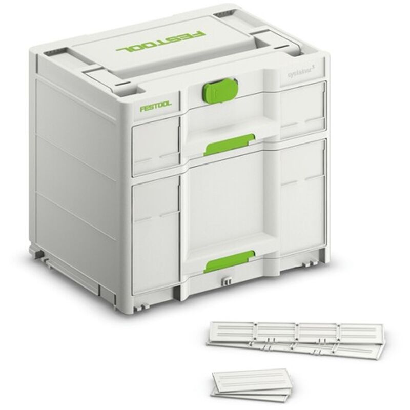 2 Draw Sortainer 3 SYS3-SORT/2 m 337 Systainer + Dividers Carry Case 40KG - Festool