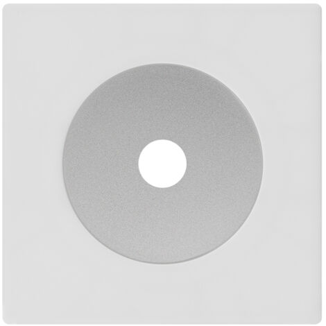 Sortie câble ALU DOM + plaque simple blanc - FONTINI