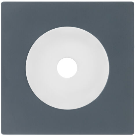 Sortie câble blanc DOM + plaque simple blue grey - FONTINI
