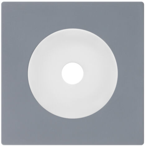Sortie cable blanc DOM + plaque simple gris - FONTINI