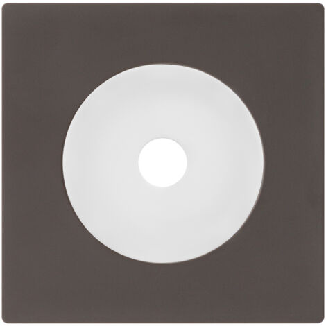 Sortie cable blanc DOM + plaque simple taupe - FONTINI