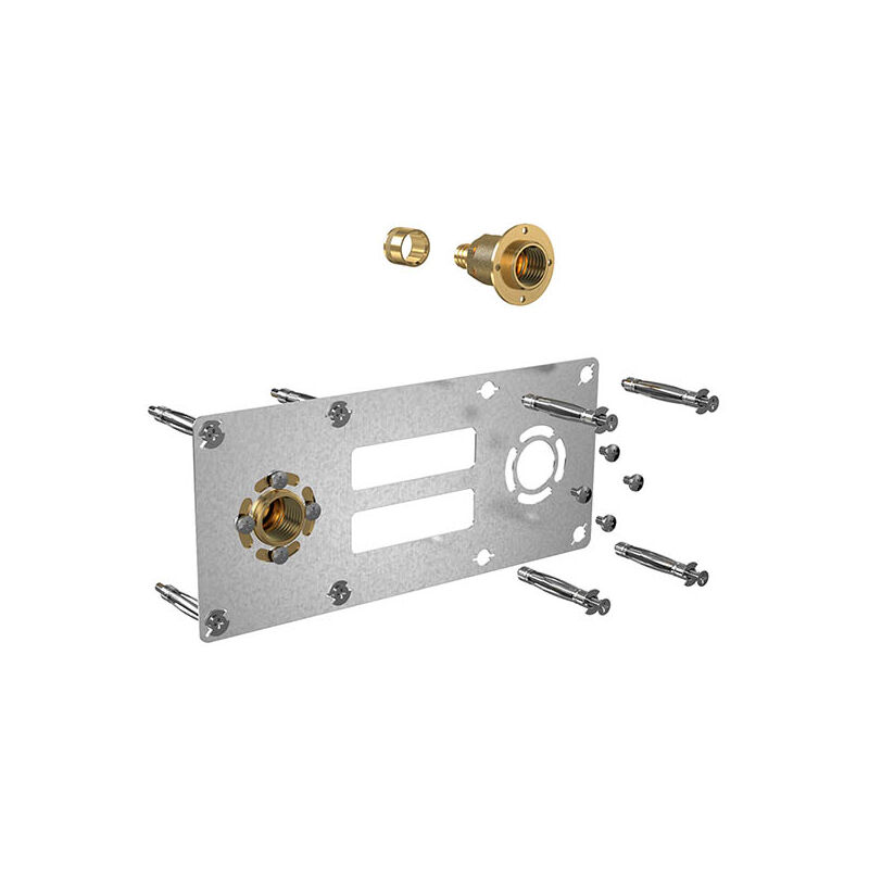 Sortie cloison Watts robifix tube per D16mm F1/2' à glissement entraxe 150mm raccord droit