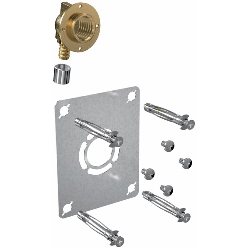 Plaque de montage Robifix simple à sertir Diamètre: 16 mm - Dimensions plaque de montage: DN 10 (3/8") mâle