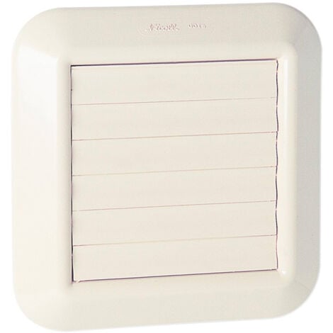 NICOLL Grille de ventilation carrée pour hotte de cuisine ou lave linge avec sortie d'air à volets mobiles, sable GOTS