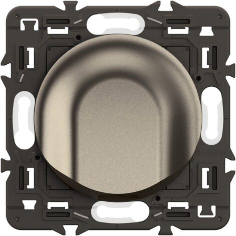 Sortie de câble Céliane enjoliveur Titanium et support LEGRAND CY0181