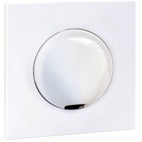 Sortie de câble IP21 20A complet avec griffes et plaque - SQUARE EASY blanc - Eur'Ohm