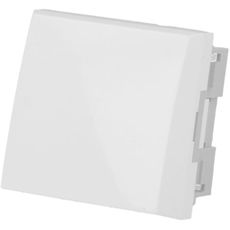 Sortie de câbles de 3 bornes - 2 modules pour goulotte - Couleur matériel - Blanc