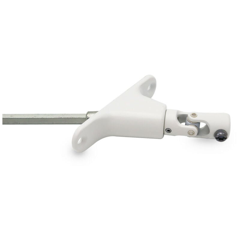 Sortie de caisson, 6 pans de 7, Blanc, Longueur 355, Angulation 50°, Volet roulant manuel