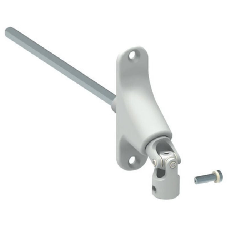 Sortie de caisson pour volet roulant à manivelle, tringle 12 mm, l. 215 mm