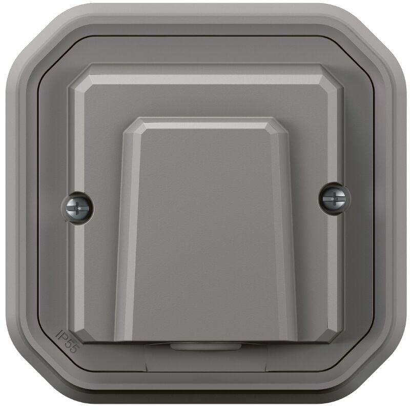 Sortie de cable - avec bornier - gris - encastré Legrand plexo 069849l