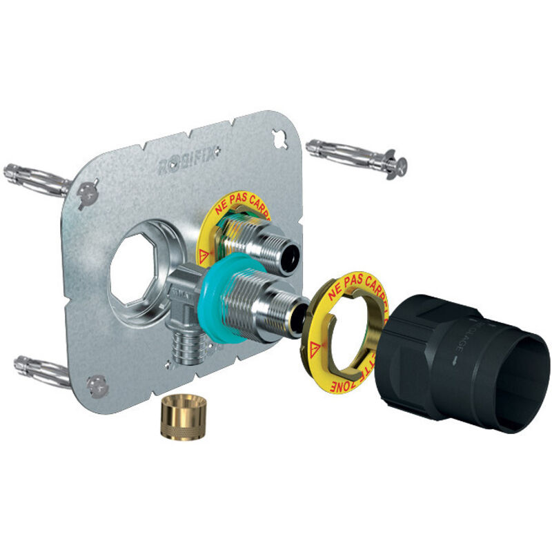 Sortie de cloison Robifix + entraxe 50 mm M3/8' diamètre16 à Glissement Watts