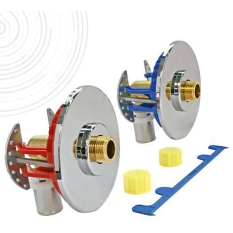 Sortie de cloison Lavabo/évier FIXOPLAC - raccord coudé Multicouche à sertir Ø16 - Mâle 3/8" (12/17) - Somatherm