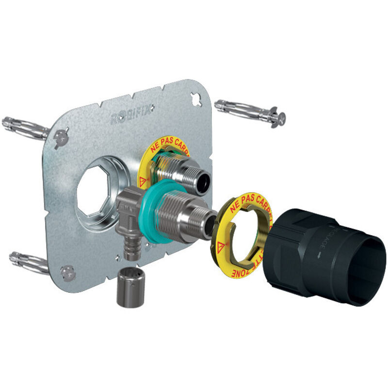 Sortie de cloison Robifix + entraxe 50 mm M3/8' diamètre16 à sertir Watts