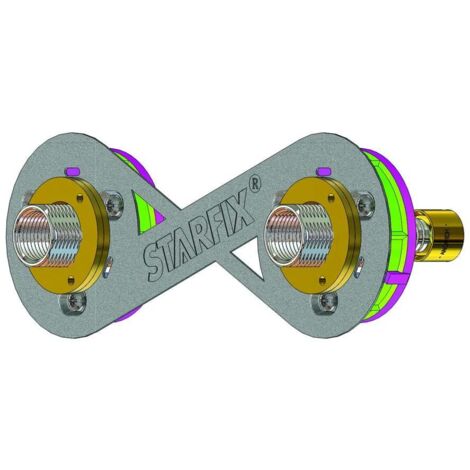 Sortie de cloison STARFIX 150 PER à glissement Ø 12 - M3/4" (20/27) ou F 1/2" (15/21) droit réglable - Anquier