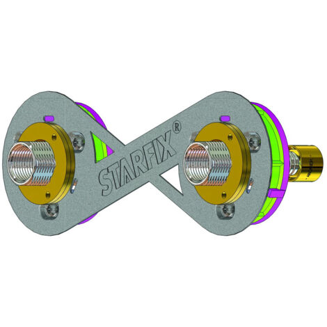 Sortie de cloison STARFIX 150 PER à glissement Ø 16 - M3/4" (20/27) droit réglable - Anquier