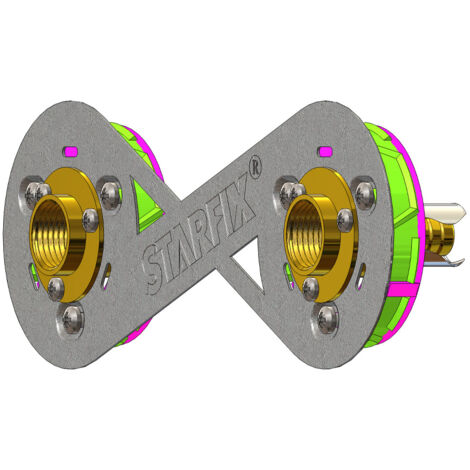 Sortie de cloison STARFIX 150 PER à sertir Ø 12 - Femelle 1/2" (15/21) droit - Anquier