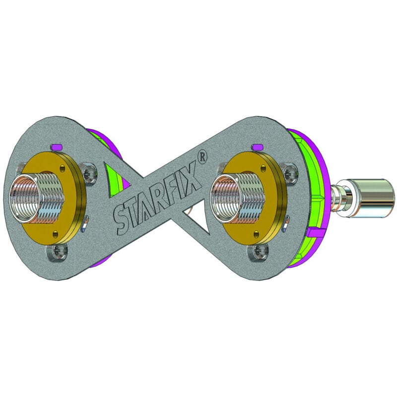 Sortie de cloison STARFIX 150 PER à sertir Ø 12 - Mâle 3/4" (20/27) droit réglable - Anquier
