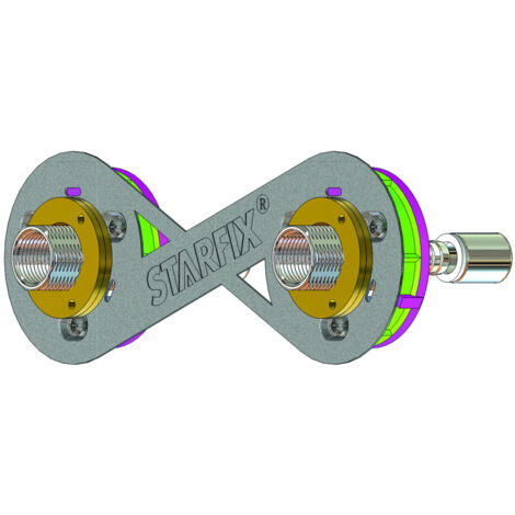 Sortie de cloison STARFIX 150 PER à sertir Ø 12 - Mâle 3/4" (20/27) droit réglable - Anquier
