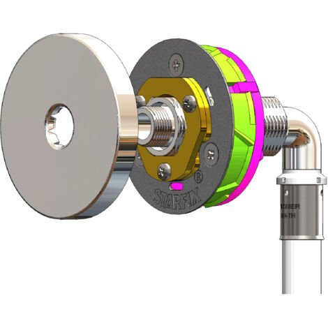 Sortie de cloison STARFIX Mono multicouche à sertir Ø16 - sortie M3/8" coudé - Anquier