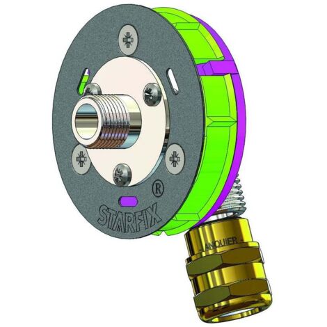 Sortie de cloison STARFIX MONO PER à compression Ø12 - M3/8" (12/17) coudée - Anquier