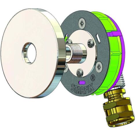 Sortie de cloison STARFIX MONO PER à compression Ø12 - M3/8" (12/17) coudée - Anquier