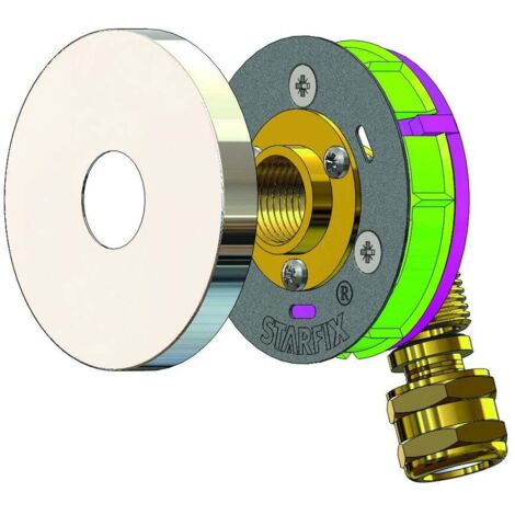Sortie de cloison STARFIX MONO PER à compression Ø16 - F1/2" (15/21) coudée - Anquier