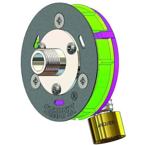 Sortie de cloison STARFIX MONO PER à glissement Ø12 - M3/8" (12/17) coudée - Anquier