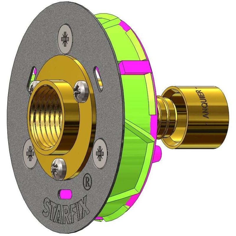 Sortie de cloison starfix mono per à glissement ø 16 - F1/2' (15/21) droit Anquier