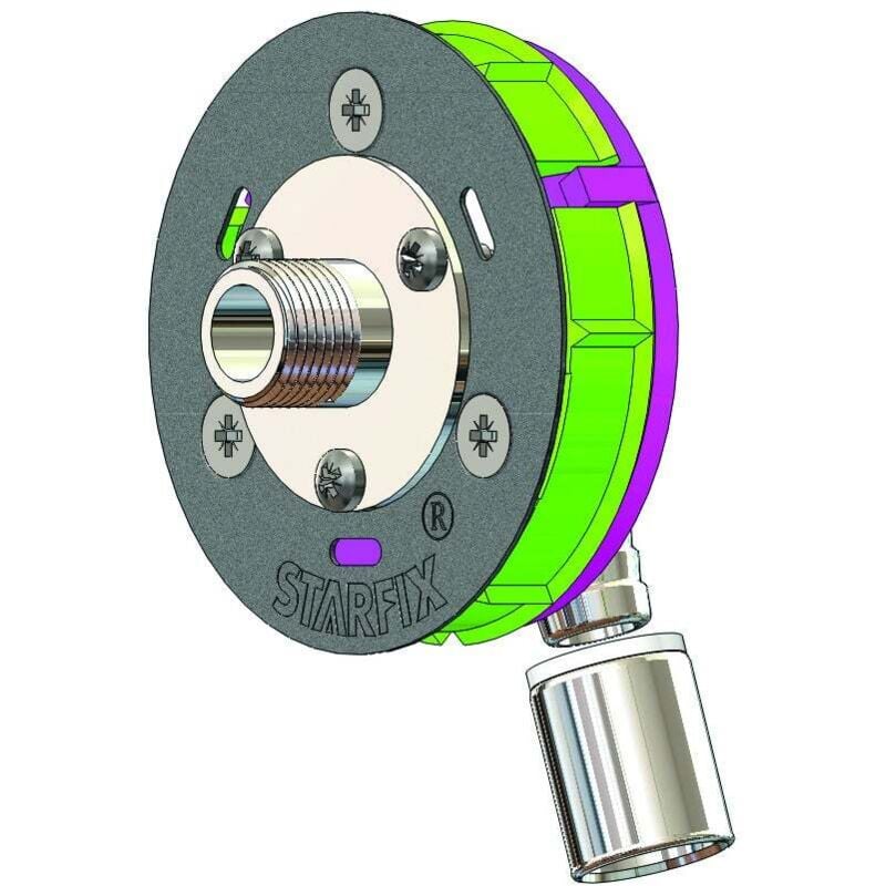 Sortie de cloison starfix mono per à sertir Ø12 - Mâle 3/8' (12/17) coudée Anquier