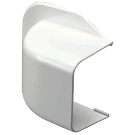 FIRST PLAST Sortie de mur coudée pour goulotte mm 80x60 - blanc