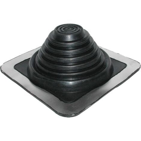 Sortie de toit Pipeco embase carrée N°4 100°C ETANCO - Noir - Ø70 à 177 -188041