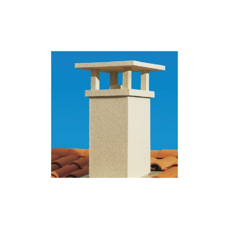 Poujoulat - Sortie de toit Tradinov carré pente 54 à 63% Ø230 crépi ocre tcp 60-230S - 1230402