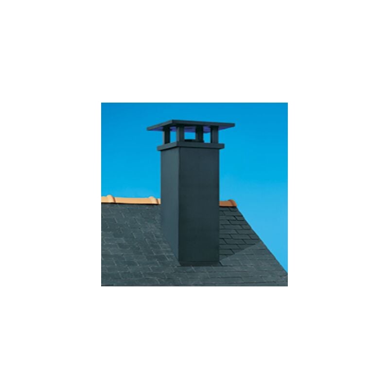 Poujoulat - Sortie de toit Tradinov pente 64 à 73% Ø150 Noir Lisse std TCP70 150S - 01150403